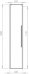 Zdjęcie Szafka boczna TRAFFIC 36 x 180 x 29,5 cm, wysoka, wisząca, biały połysk