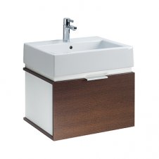 Zdjęcie Zestaw łazienkowy TWINS: umywalka z misą prostokątną 50 cm + szafka podumywalkowa 50 cm, wenge, KOŁO Simple