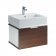 Zestaw łazienkowy TWINS: umywalka z misą prostokątną 50 cm + szafka podumywalkowa 50 cm, wenge, KOŁO Simple