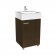 Zestaw łazienkowy TWINS: umywalka z misą owalną 50 cm + szafka podumywalkowa stojąca 47,5 cm, wenge, KOŁO Simple