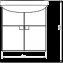 Zdjęcie Zestaw łazienkowy PRIMO 65 cm, kolor biały połysk, KOŁO Simple