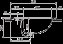 Zdjęcie Umywalka wpuszczana w blat VERONE z otworem, 48,5 x 48,5 cm
