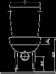 Zdjęcie Zestaw WC VARIUS Kompakt z miską z odpływem uniwersalnym i spłuczką 3/6 l