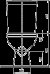 Zdjęcie Zestaw WC Kompakt PRIMO, 6 l., z miską lejową z odpływem poziomym, spłuczką ceramiczną 3/6 l., KOŁO Simple