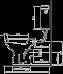 Zdjęcie Miska ustępowa stojąca lejowa IDOL z odpływem poziomym, KOŁO Simple