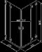 Zdjęcie Kabina kwadratowa NIVEN 90 z drzwiami skrzydłowymi