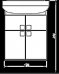 Zdjęcie Szafka wisząca podumywalkowa PRIMO 50 cm z szufladą, kolor biały połysk, KOŁO Simple