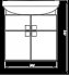 Zdjęcie Szafka wisząca podumywalkowa PRIMO 60 cm z szufladą, kolor biały połysk, KOŁO Simple