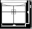 Zdjęcie Szafka wisząca podumywalkowa PRIMO 70 cm z szufladą, kolor biały połysk, KOŁO Simple