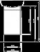 Zdjęcie Szafka wisząca podumywalkowa REKORD, lewa, korpus biały, KOŁO Simple