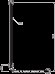 Zdjęcie Poręcz prysznicowa jednoramienna LEHNEN FUNKTION z gładkim ramieniem pionowym 60 x 110 cm, lewa