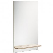 Zdjęcie Lustro pionowe z półką 66 x 92,5 cm dąb bielony